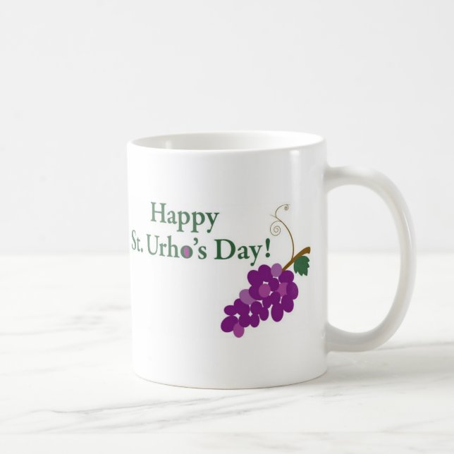 Dag för lyckligSt. Urhos! med druvor Kaffemugg (Höger)
