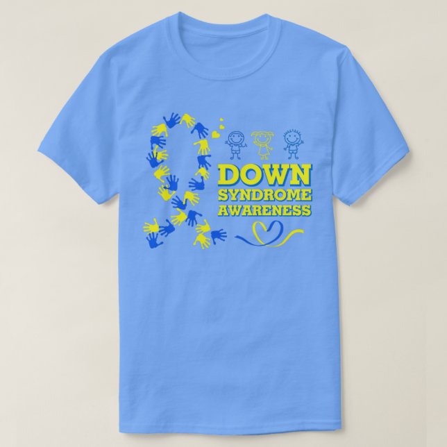 Dag för medvetandegörande om nedåtsyndrom t shirt (Design framsida)