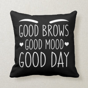 Dag för Mood för ögonbrynMicroblading bra krön Kudde