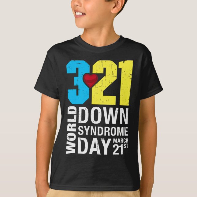 Dag för nedåtsyndrom, 21:a nedtoningssyndrom t shirt (Framsida)