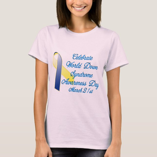Dag för nedåtsyndrom tee shirt (Framsida)