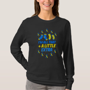Dag för ökad medvetenhet om nedsyndrom Lite blått T Shirt
