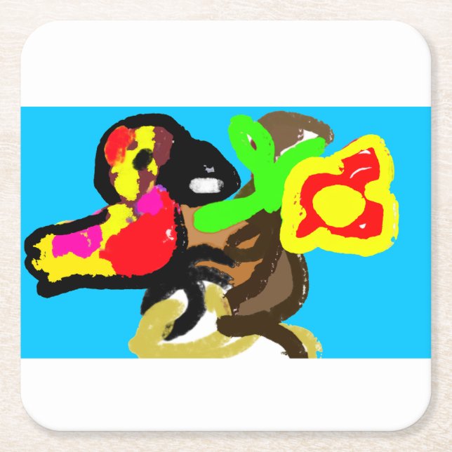 Dag för papedjungel underlägg papper kvadrat (Framsidan)