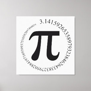 Dag för Pi (π) Canvastryck
