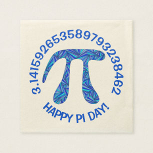 Dag för Pi för lycklig för Geek för Math för Pappersservett