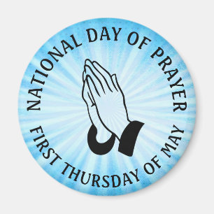 Dag för Prayer Religiösa Helgdag Magnet