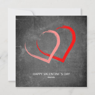 Dag för ` s för valentin för enkla hjärtor för julkort