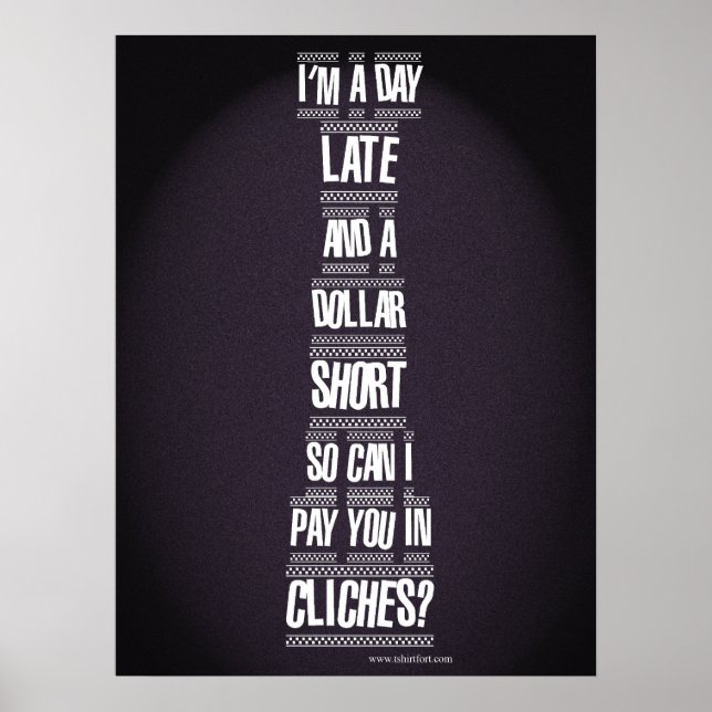 Dag för sent och Kort i dollar Poster (Framsidan)
