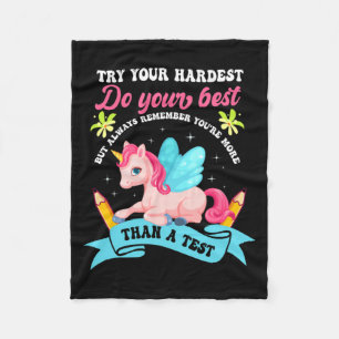 Dag för Shirt Unicorn-test Fleecefilt