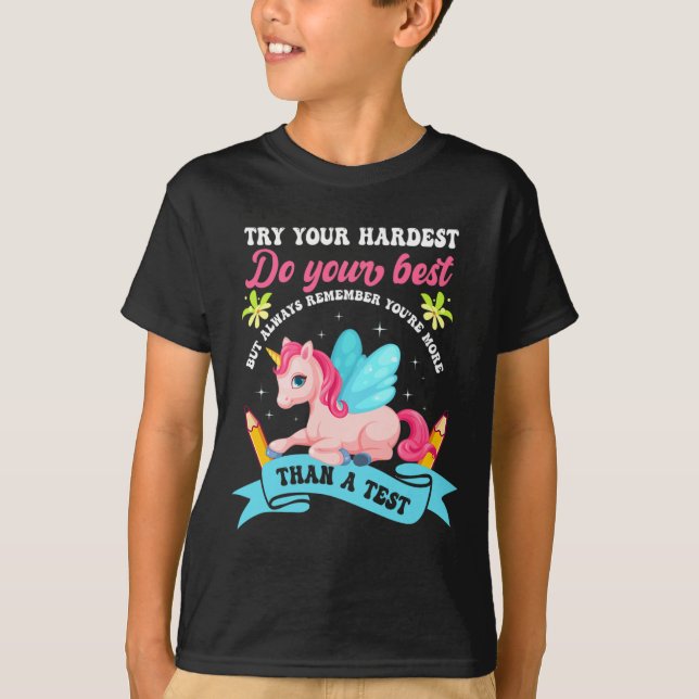 Dag för Shirt Unicorn-test T (Framsida)