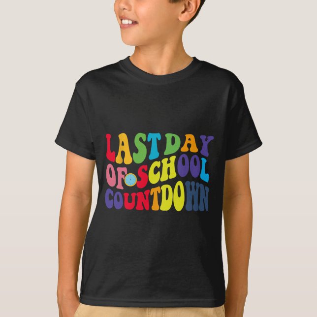 Dag för skolavräkning ut för sommargroovy-citat t shirt (Framsida)