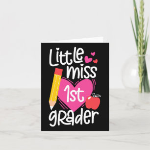 Dag för skolunge miss 1st Grader Girls Kort