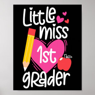 Dag för skolunge miss 1st Grader Girls Poster
