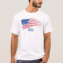 Dag för stressad amerikansk Flagga T Shirt