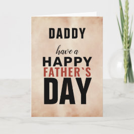 Dag för vattenfärgstypografi, pappa Lycklig Far's  Kort