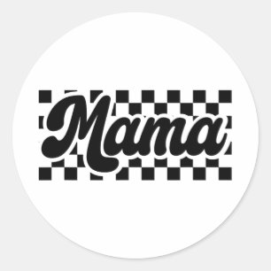 Dag för Vintage i Mamma Retro som kontrolleras av Runt Klistermärke