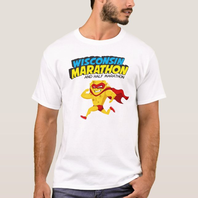 Dag för Wisconsin maratontävling Tee Shirt (Framsida)