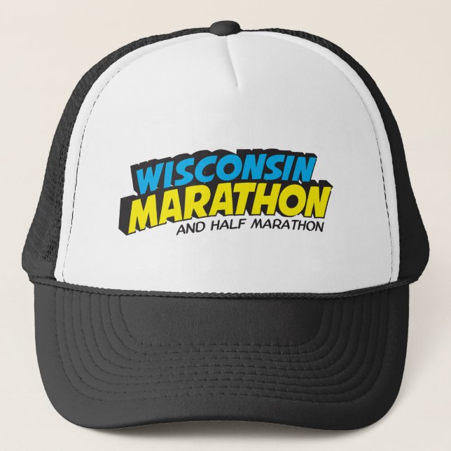 Dag för Wisconsin maratontävling Truckerkeps (Framsida)