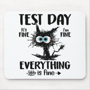 Dag Funny Stressat Cat Teacher Student Kids Testin Musmatta