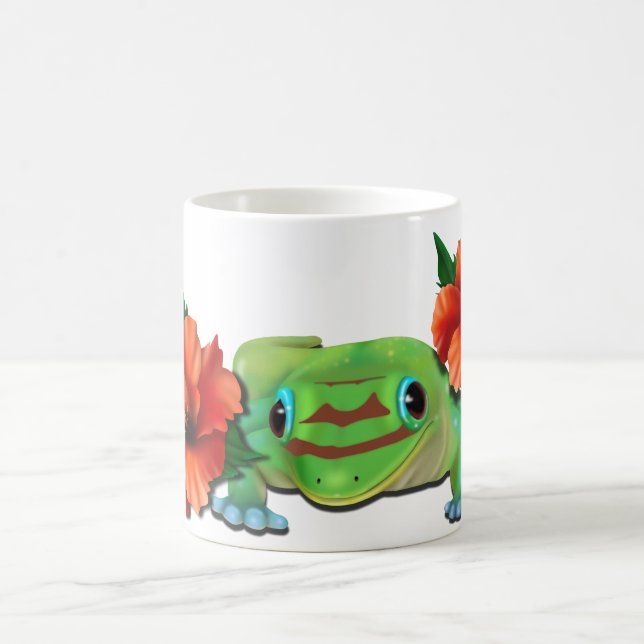 Dag Gecko med Hibiscus Kaffemugg (Center)