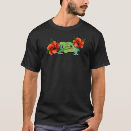 Dag Gecko med Hibiscus T Shirt