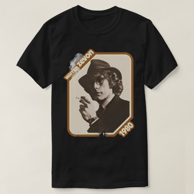 Dag ger Warren Art Zevon-grafik för Fläkt T Shirt (Design framsida)