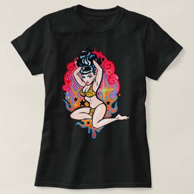 Dag Gift for Bettie Page V12 Poster Manar T Shirt  (Design framsida)