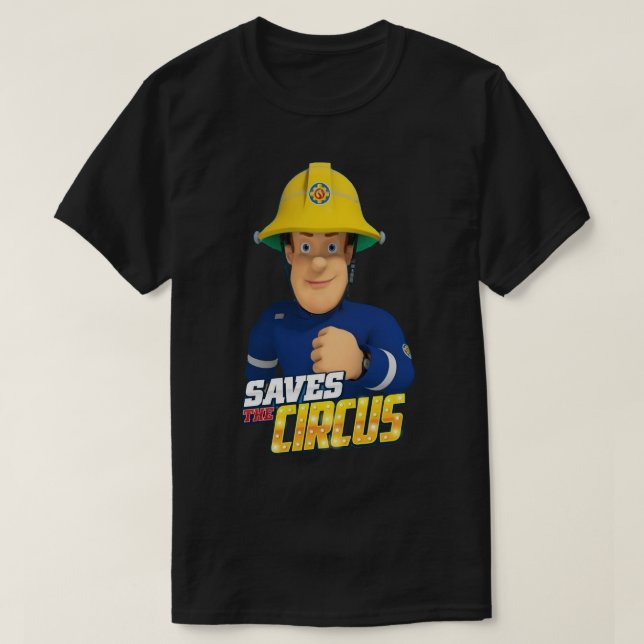 Dag Gift för Tecknad Fireman Namn för Sam Childre T Shirt (Design framsida)