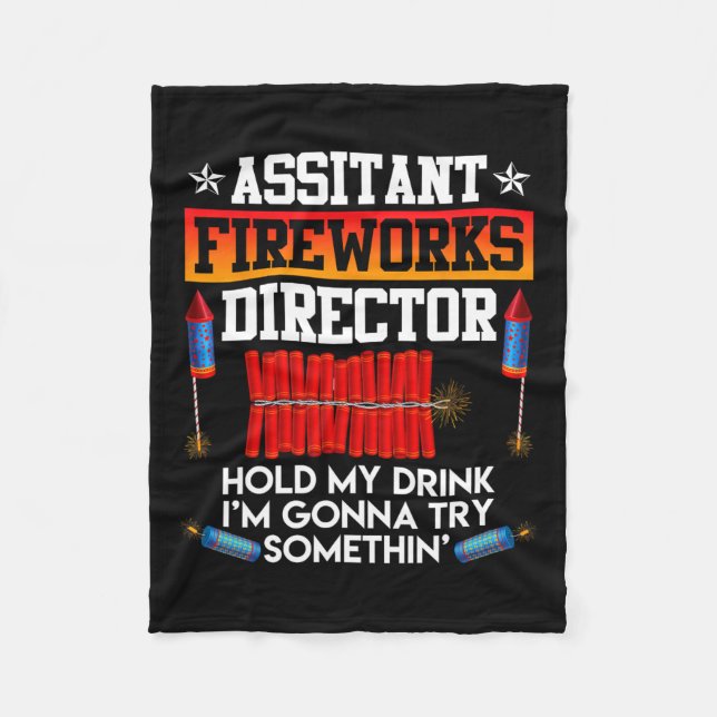 Dag Istant Fireworks Director Usa Party Fläkt Fleecefilt (Framsidan)