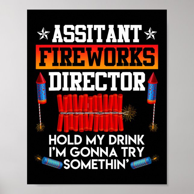 Dag Istant Fireworks Director Usa Party Fläkt Poster (Framsidan)