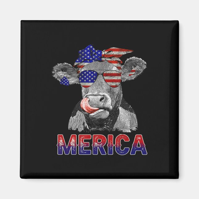 Dag Kon Merica 4:e juli Kor Älskare Magnet (Framsidan)