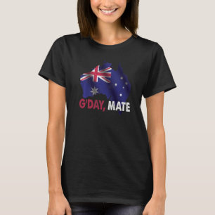 Dag Mate Bra Australien Land Karta Flagga Australi T Shirt