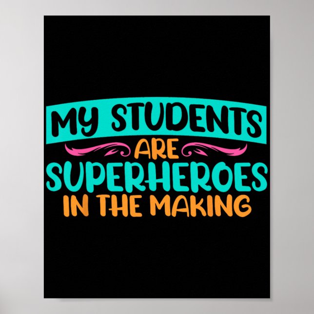 Dag mitt Studenter är superhjältar Lärartest Poster (Framsidan)