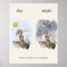 Dag & Natt Uggle Nurseriesktryck