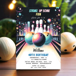 Dag Neon Boy Kids Team, händelse, 21:a födelsedag Inbjudningar<br><div class="desc">Knacka av ett spektakulärt firande med vår "Day Neon Boy Kids Team Event Bowling 40:e födelsedagsinbjudan"! Den här öga-inhämtningsinbjudan har skarp färg och roligt bowling-grafik, skapar perfekt för en livfull och energisk 40-årsdag party. Perfekt för ett lagevenemang eller en familjemässig sammankomst på bowlinghallen. Den här designen kommer att locka dina...</div>
