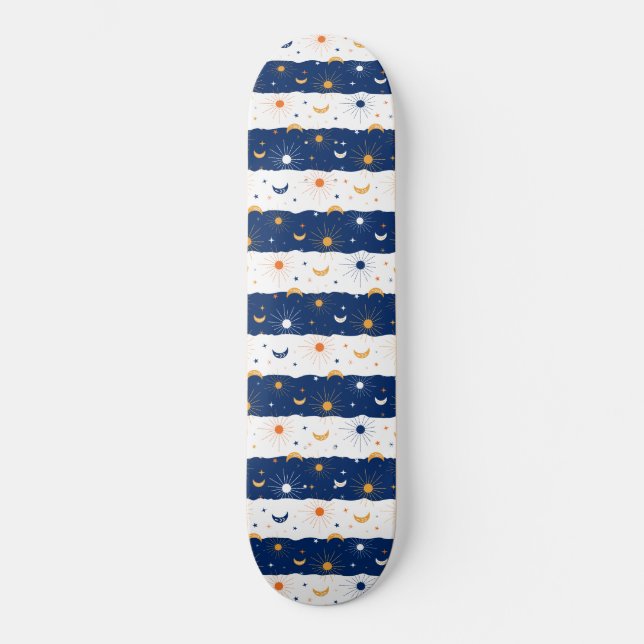 Dag och natt mini skateboard bräda 18,5 cm (Framsida)