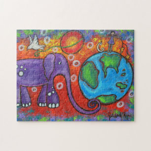 Dag och natt på Planet Earth Puzzle Pussel