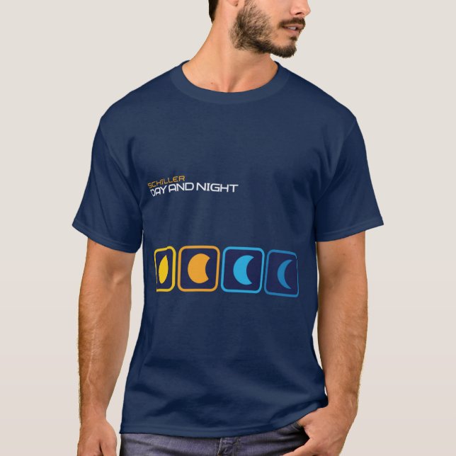 Dag och Natt retro T Shirt (Framsida)