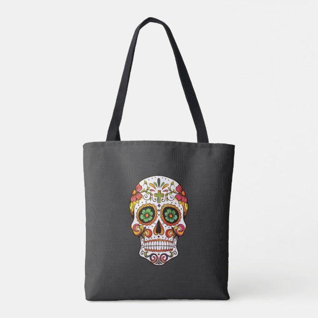 Dag om Dold Sugar Skull-påse Tygkasse (Baksida)