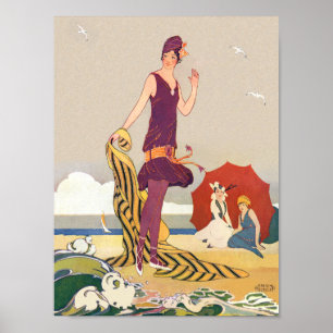 Dag på stranden 1915 poster