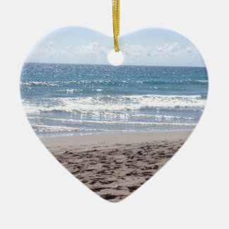 Dag på stranden julgransprydnad keramik