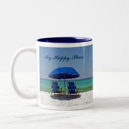 Dag på stranden Två-Tonad mugg