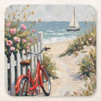Dag på stranden underlägg papper kvadrat