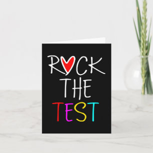 Dag Rock The Test Lärare Testdag Rolig Lärare Kort
