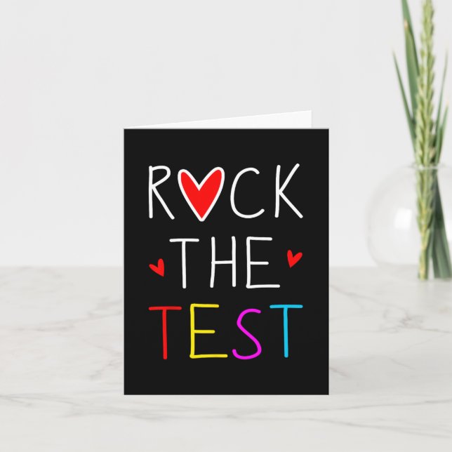 Dag Rocka Testet Lärar Testnings Dag Rolig Lärare Kort (Framsida)