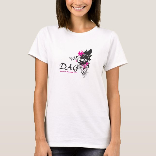 Dag-rullaskalle Tee Shirt (Framsida)
