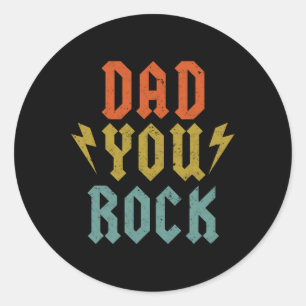 Dag Shirt Funny Pappa You Sten Guitar Vintage Vuxn Runt Klistermärke