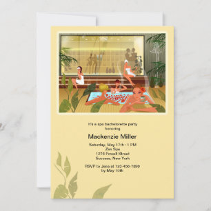 Dag Spa Bachelorette Party-inbjudan Inbjudningar