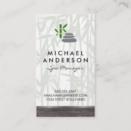 Dag Spa Bamboo Wood Trim med logotyp Visitkort