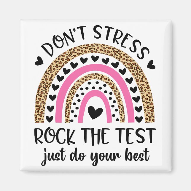 Dag Sten: Test Rainbow Teacher Funny Testa Da Magnet (Framsidan)